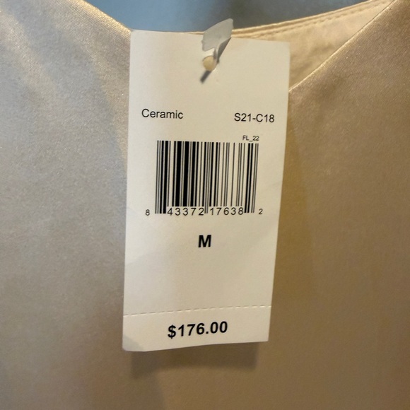 NWT CAMI NYC Cara Silk Cami Nude Flutter Strap Silk Top Medium - Picture 12 of 12